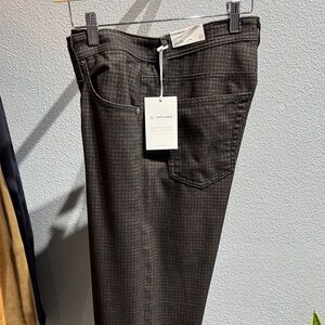 Men’s AG Adriano Goldschmied Brown Check Chinos